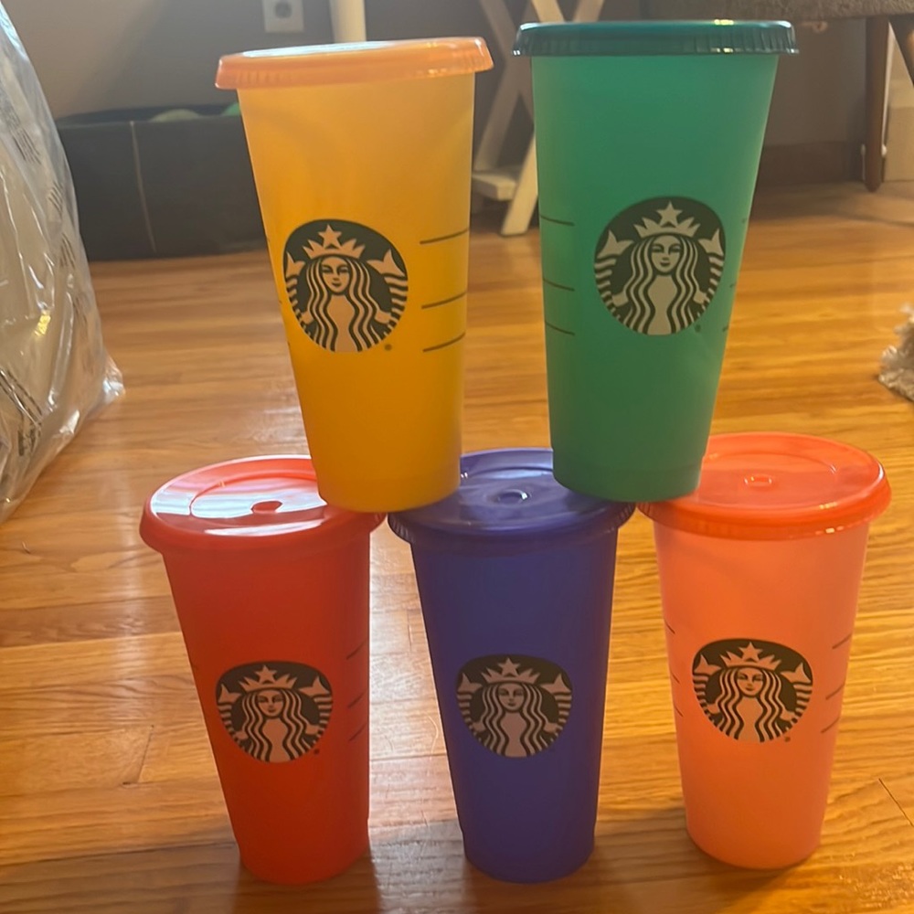Starbucks color changing reusable cups